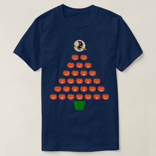 Halloween Pumpkin-kerstboomgaard Premium T-shirt (Design voorkant)