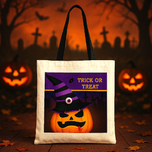 Halloween Pumpkin Kinder Trick or treat Tote Bag