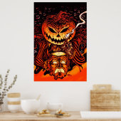 Halloween Pumpkin King Poster (Keuken)