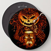 Halloween Pumpkin King Ronde Button 6,0 Cm (Voorkant /achterkant)