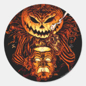 Halloween Pumpkin King Ronde Sticker (Voorkant)