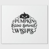 Halloween Pumpkin Kisses Harvest Wishes Birthday Cadeaupapier (Vlak)