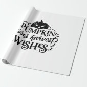 Halloween Pumpkin Kisses Harvest Wishes Birthday Cadeaupapier (Uitgerold)