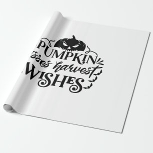 Halloween Pumpkin Kisses Harvest Wishes Birthday Cadeaupapier