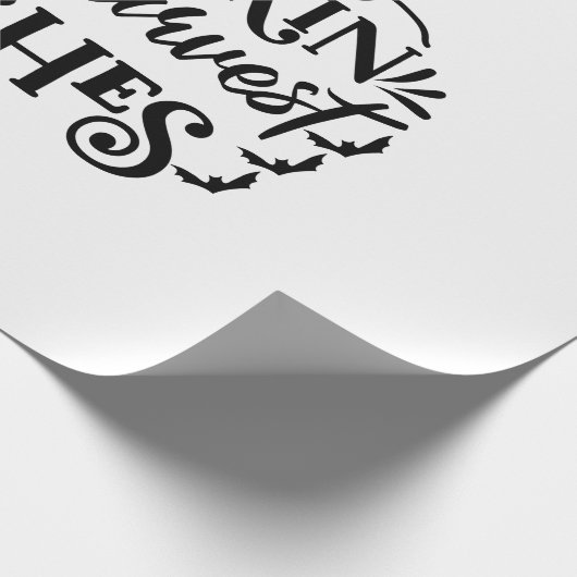 Halloween Pumpkin Kisses Harvest Wishes Birthday Cadeaupapier (Hoek)