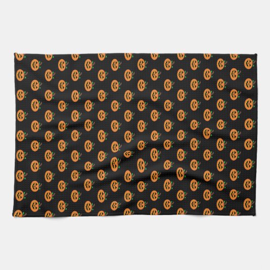 Halloween Pumpkin Kitchen Towels Theedoek (Horizontaal)