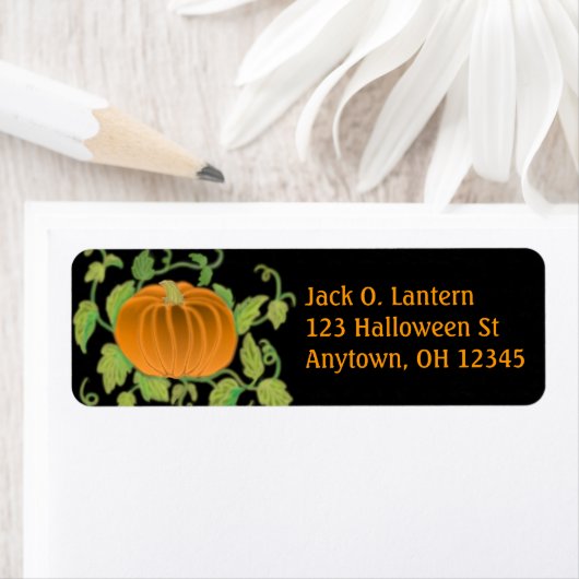 Halloween Pumpkin-label Etiket (Insitu)
