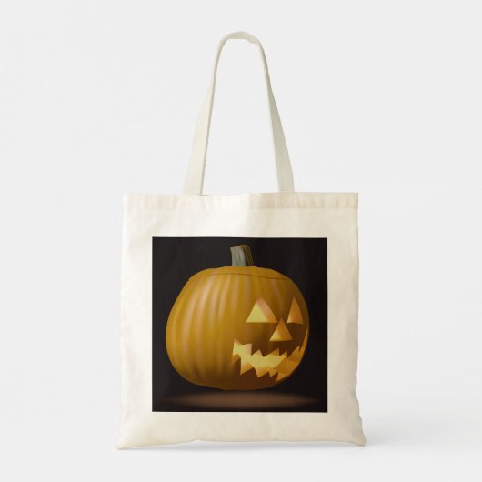 Halloween Pumpkin Lantern Canvas tas (Achterkant)
