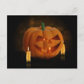 Halloween Pumpkin Lantern met kaarsen Briefkaart (Voorkant)