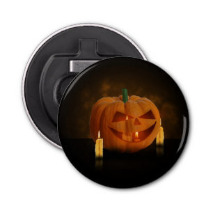 Halloween Pumpkin Lantern met kaarsen Button Flesopener