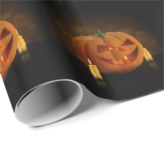 Halloween Pumpkin Lantern met kaarsen Cadeaupapier (Rol Hoek)