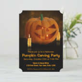 Halloween Pumpkin Lantern met kaarsen Kaart (Staand voorkant)