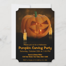 Halloween Pumpkin Lantern met kaarsen Kaart