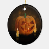 Halloween Pumpkin Lantern met kaarsen Keramisch Ornament (Links)