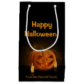 Halloween Pumpkin Lantern met kaarsen Klein Cadeauzakje (Voorkant)