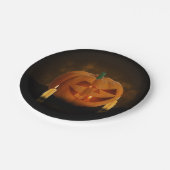 Halloween Pumpkin Lantern met kaarsen Papieren Bordje (Gekanteld)