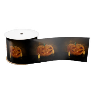 Halloween Pumpkin Lantern met kaarsen Satijnen Lint
