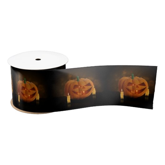 Halloween Pumpkin Lantern met kaarsen Satijnen Lint (Spoel)