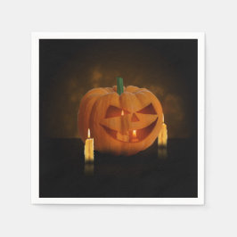 Halloween Pumpkin Lantern met kaarsen Servet