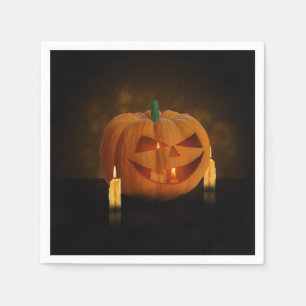 Halloween Pumpkin Lantern met kaarsen Servet