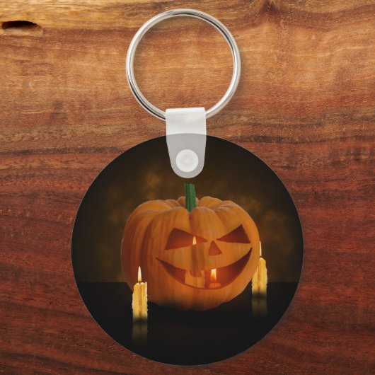 Halloween Pumpkin Lantern met kaarsen Sleutelhanger (Voorkant)