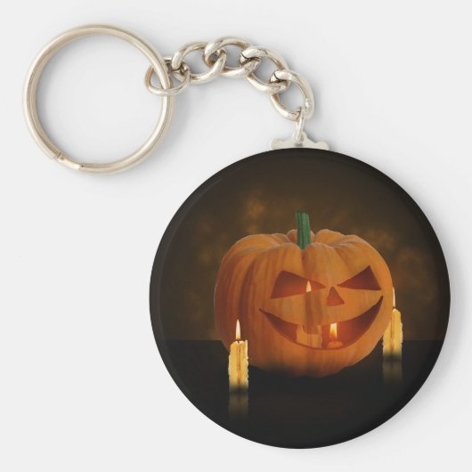 Halloween Pumpkin Lantern met kaarsen Sleutelhanger (Voorkant)