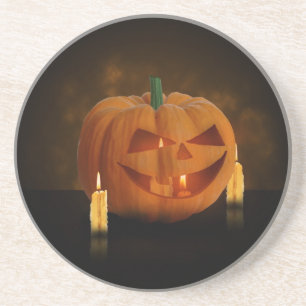 Halloween Pumpkin Lantern met kaarsen Zandsteen Onderzetter