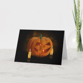 Halloween Pumpkin Lantern met kaarskaart Kaart