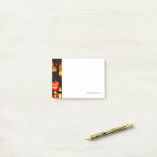 Halloween Pumpkin Lantern Post-it® Notes (Op bureau)