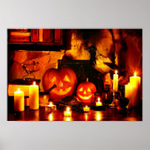 Halloween Pumpkin Lantern Poster (Voorkant)