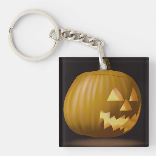 Halloween Pumpkin Lantern Sleutelhanger (Voorkant)