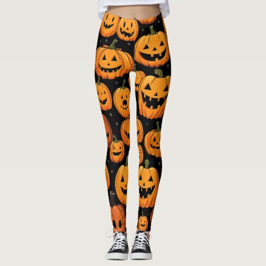 Halloween Pumpkin Leggings (Voorkant)