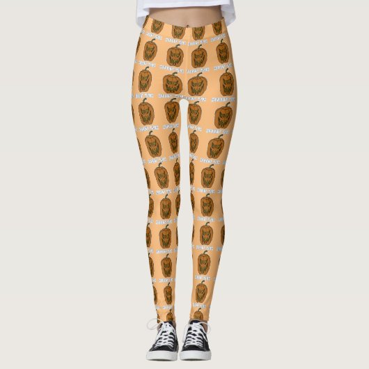 Halloween Pumpkin Leggings (Voorkant)