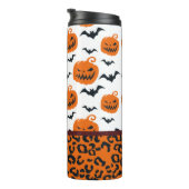 Halloween Pumpkin Leopard Tumbler Thermosbeker (Geroteerd rechts)