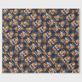 Halloween Pumpkin Lettering Cadeaupapier (Vlak)