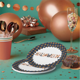 Halloween Pumpkin Lettering Papieren Bordje