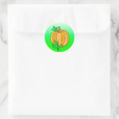 Halloween Pumpkin Lime Green Autumn Seasonal Ronde Sticker (Tas)