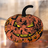 Halloween Pumpkin Line Art Raamsticker (Vel 2)
