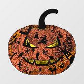 Halloween Pumpkin Line Art Raamsticker (Vel)