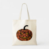 Halloween Pumpkin Line Art Tote Bag (Achterkant)