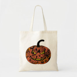 Halloween Pumpkin Line Art Tote Bag