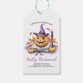 Halloween Pumpkin Little Boo baby shower Cadeaulabel