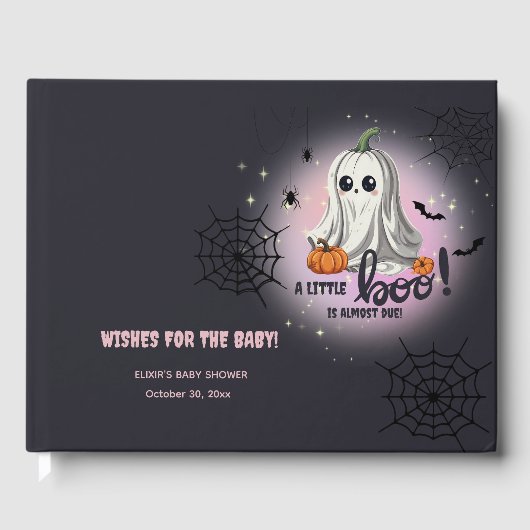 Halloween Pumpkin Little Boo Baby shower Gastenboek (Voorkant)