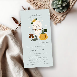 Halloween Pumpkin Little Boo Baby shower Invite Bedankkaart