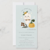 Halloween Pumpkin Little Boo Baby shower Invite Bedankkaart (Voorkant)