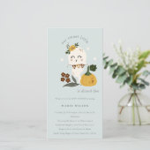 Halloween Pumpkin Little Boo Baby shower Invite Bedankkaart (Staand voorkant)