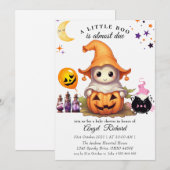 Halloween Pumpkin Little Boo Baby shower Kaart (Voorkant / Achterkant)