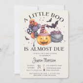 Halloween Pumpkin Little Boo Baby shower Kaart (Voorkant)