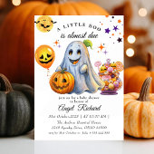Halloween Pumpkin Little Boo Baby shower Kaart