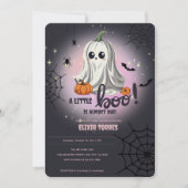 Halloween Pumpkin Little Boo Baby shower Kaart (Voorkant)